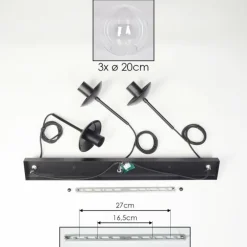 Gastor Suspension, Boule lumineuse Clair, 3 lumières
