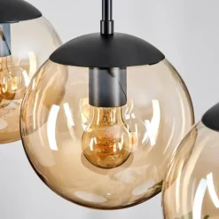 Gastor Suspension, Boule lumineuse Ambre, 3 lumières