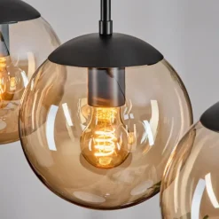 Gastor Suspension, Boule lumineuse Ambre, 3 lumières