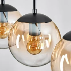 Gastor Suspension, Boule lumineuse Ambre, Clair, 3 lumières