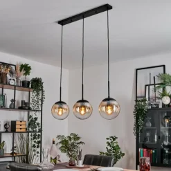 Gastor Suspension, Boule lumineuse Ambre, Clair, 3 lumières