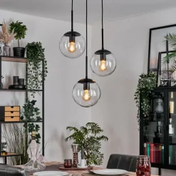 Gastor Suspension, Boule lumineuse 30 cm Clair, 3 lumières