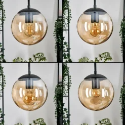 Gastor Suspension, Boule lumineuse 30 cm Ambre, 3 lumières