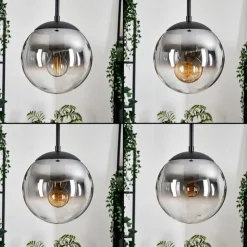 Gastor Suspension, Boule lumineuse 30 cm Clair, Fumé, 3 lumières