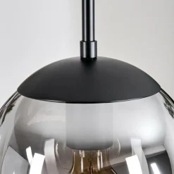 Gastor Suspension, Boule lumineuse 30 cm Clair, Fumé, 3 lumières