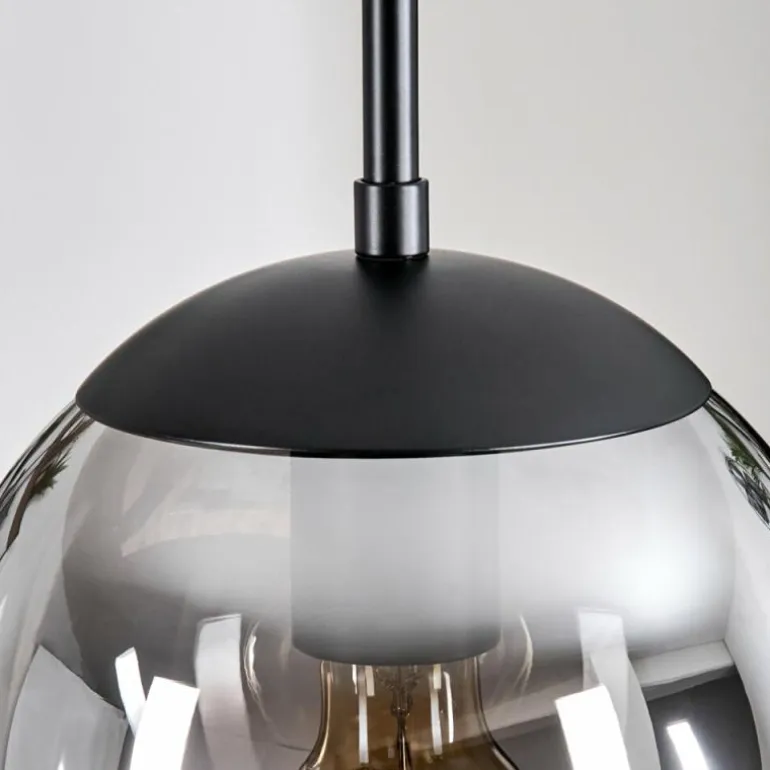 Gastor Suspension, Boule lumineuse 30 cm Clair, Fumé, 3 lumières