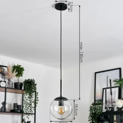 Gastor Suspension, Boule lumineuse Clair, 1 lumière