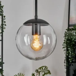 Gastor Suspension, Boule lumineuse Clair, 1 lumière