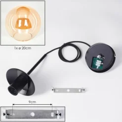 Gastor Suspension, Boule lumineuse Ambre, 1 lumière