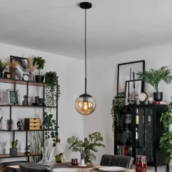 Gastor Suspension, Boule lumineuse Ambre, 1 lumière