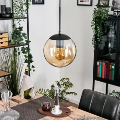 Gastor Suspension, Boule lumineuse Ambre, 1 lumière