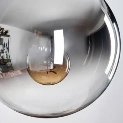 Gastor Suspension, Boule lumineuse Chrome, Clair, Fumé, 1 lumière