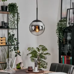 Gastor Suspension, Boule lumineuse Chrome, Clair, Fumé, 1 lumière