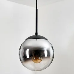 Gastor Suspension, Boule lumineuse Chrome, Clair, Fumé, 1 lumière