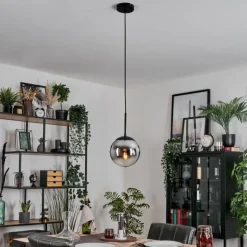 Gastor Suspension, Boule lumineuse Chrome, Clair, Fumé, 1 lumière