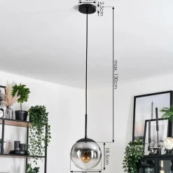 Gastor Suspension, Boule lumineuse Clair, Fumé, 1 lumière