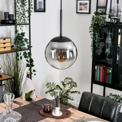 Gastor Suspension, Boule lumineuse Clair, Fumé, 1 lumière