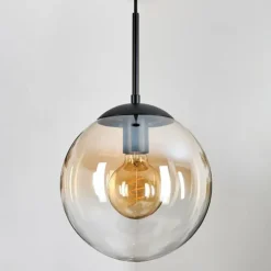 Gastor Suspension, Boule lumineuse 25 cm Ambre, Clair, 1 lumière
