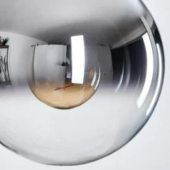 Gastor Suspension, Boule lumineuse 25 cm Chrome, Clair, Fumé, 1 lumière