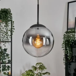 Gastor Suspension, Boule lumineuse 25 cm Clair, Fumé, 1 lumière