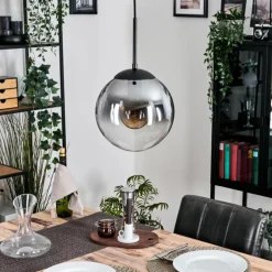 Gastor Suspension, Boule lumineuse 25 cm Clair, Fumé, 1 lumière