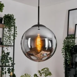 Gastor Suspension, Boule lumineuse 30 cm Fumé, 1 lumière