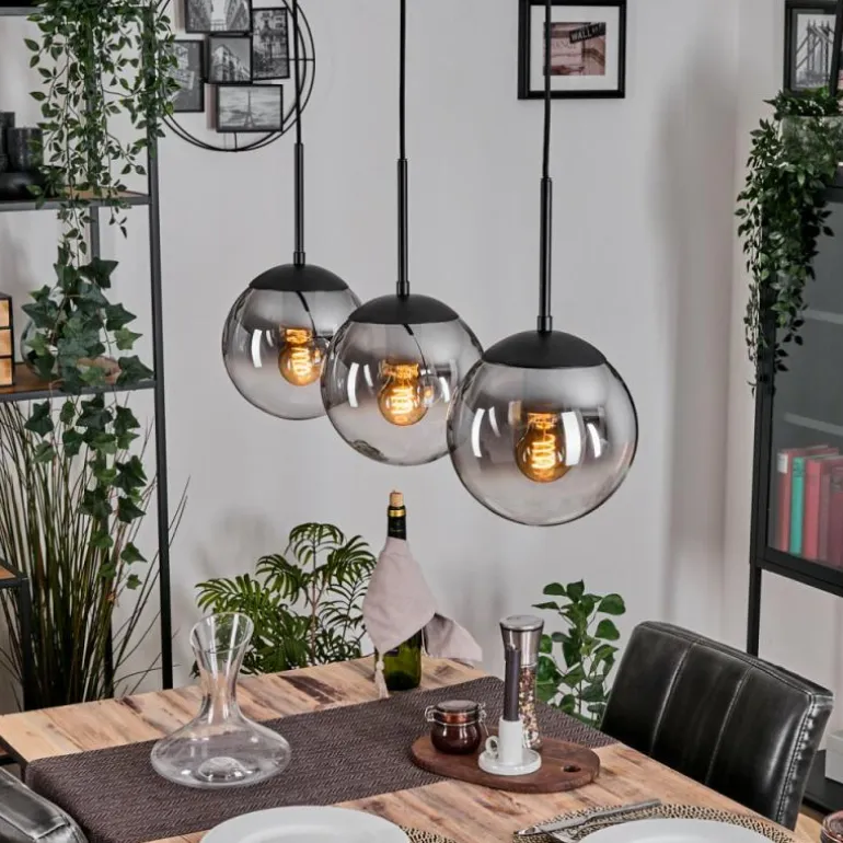 Gastor Suspension, Boule lumineuse Clair, Fumé, 3 lumières