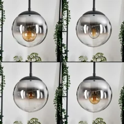 Gastor Suspension, Boule lumineuse Clair, Fumé, 3 lumières