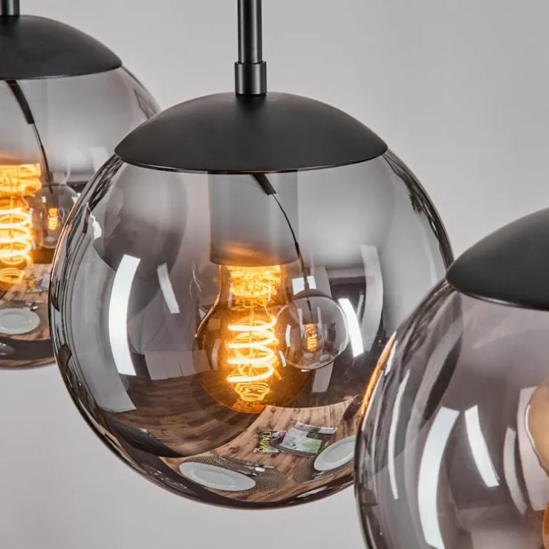 Gastor Suspension, Boule lumineuse Clair, Fumé, 3 lumières