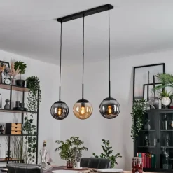 Gastor Suspension, Boule lumineuse Ambre, Clair, Fumé, 3 lumières