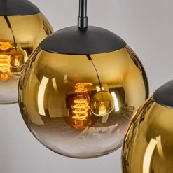 Gastor Suspension, Boule lumineuse Or, Clair, 3 lumières