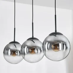 Gastor Suspension, Boule lumineuse Noir, 3 lumières