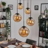 Gastor Suspension, Boule lumineuse 45 cm Noir, 5 lumières