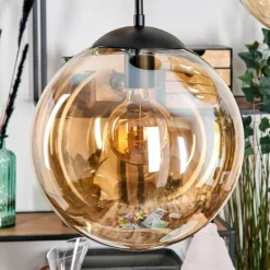 Gastor Suspension, Boule lumineuse 45 cm Noir, 5 lumières