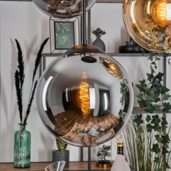 Gastor Suspension, Boule lumineuse 45 cm Noir, 5 lumières