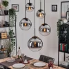 Gastor Suspension, Boule lumineuse 45 cm Noir, 5 lumières