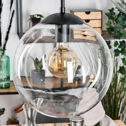 Gastor Suspension, Boule lumineuse 45 cm Noir, 5 lumières