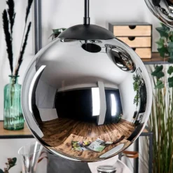 Gastor Suspension, Boule lumineuse 45 cm Noir, 5 lumières