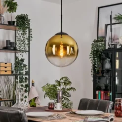 Gastor Suspension, Boule lumineuse 30 cm Or, Clair, 1 lumière