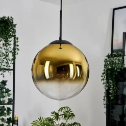 Gastor Suspension, Boule lumineuse 30 cm Or, Clair, 1 lumière