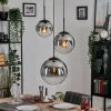 Gastor Suspension, Boule lumineuse Clair, Fumé, 3 lumières