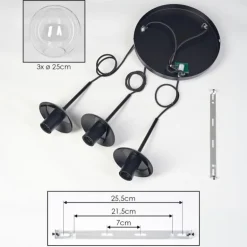 Gastor Suspension, Boule lumineuse Clair, 3 lumières