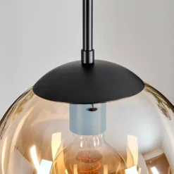 Gastor Suspension, Boule lumineuse Ambre, 3 lumières