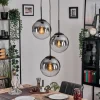Gastor Suspension, Boule lumineuse Clair, Fumé, 3 lumières