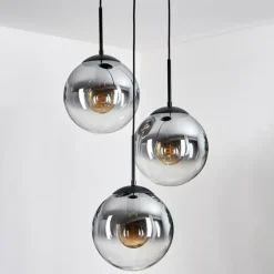 Gastor Suspension, Boule lumineuse Clair, Fumé, 3 lumières