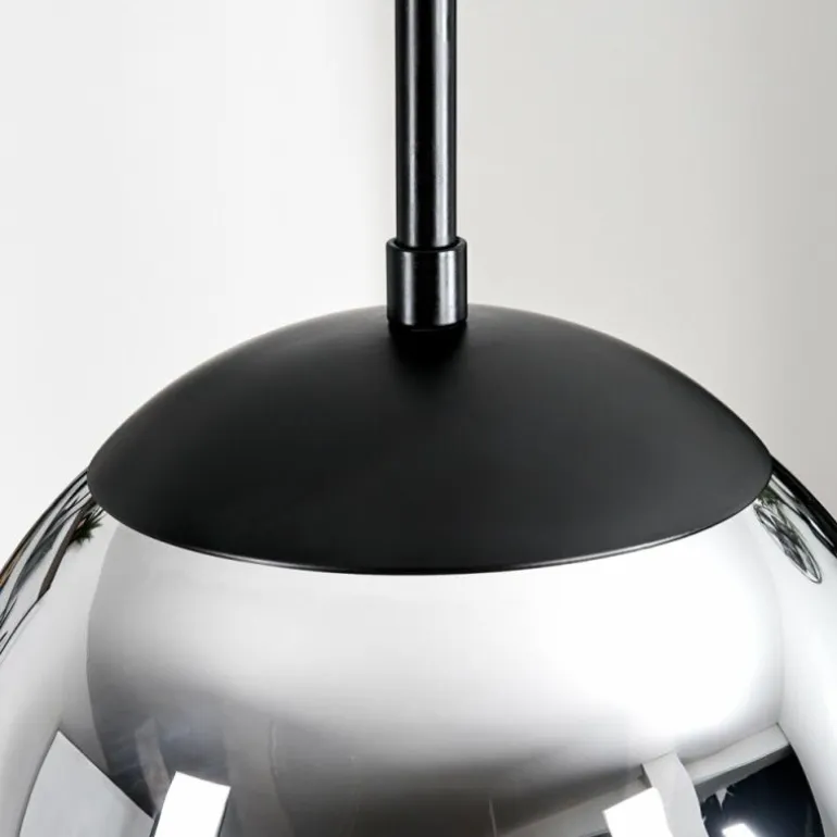 Gastor Suspension, Boule lumineuse Chrome, Fumé, 3 lumières