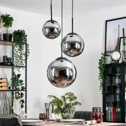 Gastor Suspension, Boule lumineuse 30 cm Fumé, 3 lumières