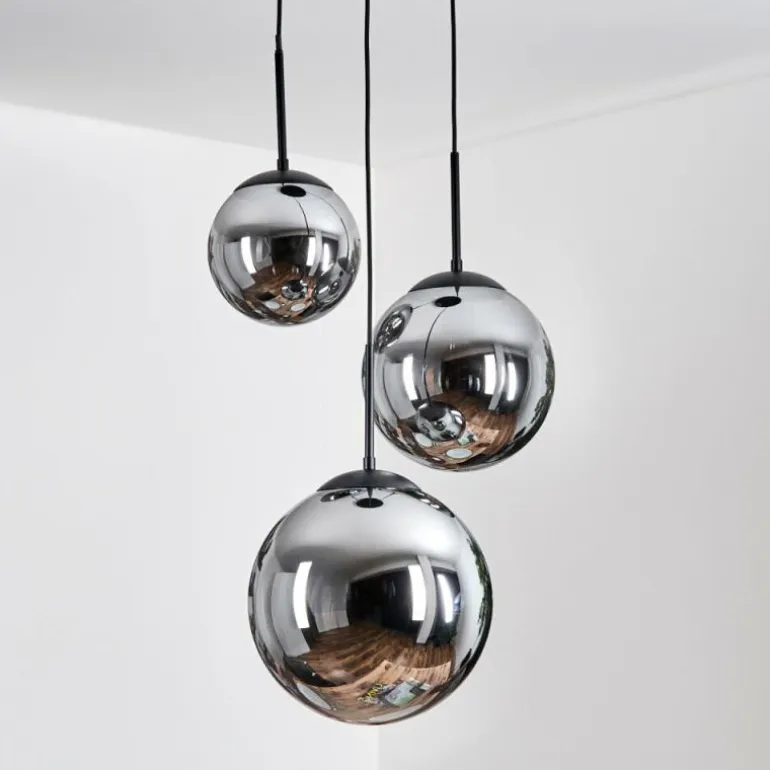 Gastor Suspension, Boule lumineuse 30 cm Fumé, 3 lumières