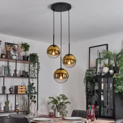 Gastor Suspension, Boule lumineuse 30 cm Or, Clair, 3 lumières