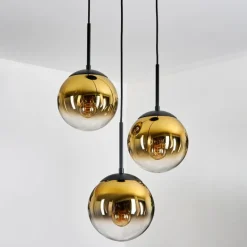 Gastor Suspension, Boule lumineuse 30 cm Or, Clair, 3 lumières